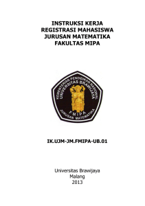 Registrasi Mahasiswa - Jurusan Matematika UB