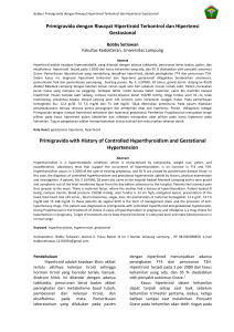 Primigravida dengan Riwayat Hipertiroid Terkontrol dan Hipertensi