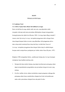 BAB II TINJAUAN PUSTAKA 2.1 Landasan Teori 2.1.1 Debt to