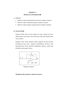 penguat integrator - Teknik Elektro – UM