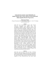 Studi Analisis atas Gender Mainstreaming Omid Safi dalam Agenda