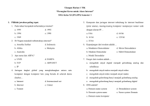 Ulangan Harian 1 TIK “Perangkat Keras untuk Akses Internet” SMA