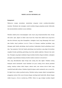 BAB 4 MODULASI DAN DEMODULASI Kompetensi