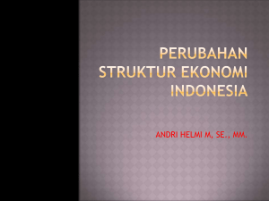 perubahan struktur ekonomi indonesia