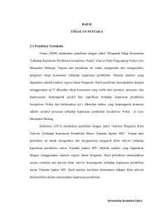 Pengaruh Sikap Konsumen Terh