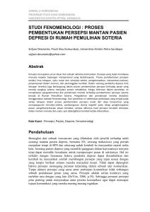 STUDI FENOMENOLOGI: PROSES PEMBENTUKAN PERSEPSI