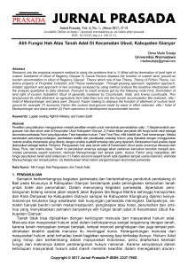 jurnal prasada - Ejournal Universitas Warmadewa