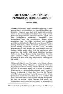 mu`tazilahisme dalam pemikiran teologi abduh