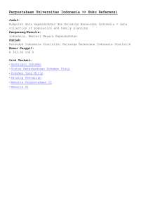 Kumpulan data kependudukan dan Keluarga Berencana Indonesia