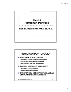 Pemilihan Portfolio