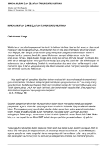 makna hijrah dan sejarah tahun baru hijriyah