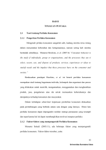 10 BAB II TINJAUAN PUSTAKA 2.1 Teori tentang Perilaku