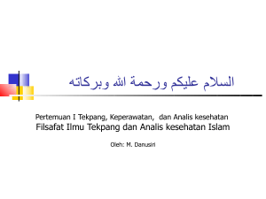 Filsafat Ilmu Tekpang dan Analis Kesehatan