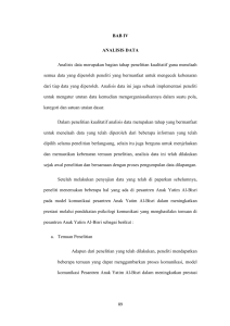 BAB IV ANALISIS DATA Analisis data merupakan bagian tahap