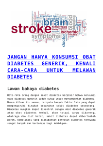 jangan hanya konsumsi obat diabetes generik, kenali cara