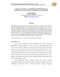 1 FAKTOR-FAKTOR YANG MEMPENGARUHI DIVIDEN KAS