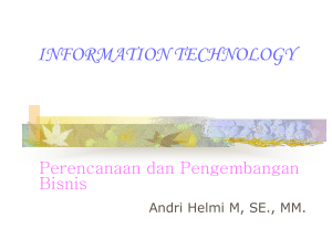 Pengembangan Solusi Bisnis dengan Teknologi