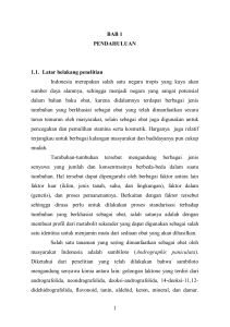 1 BAB 1 PENDAHULUAN 1.1. Latar belakang penelitian Indonesia