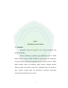 BAB V KESIMPULAN DAN SARAN A. Kesimpulan Berdasarkan