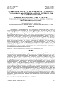 ANTIMICROBIAL POTENCY OF ANT