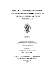 pengaruh corporate governance perception index dan profitabilitas