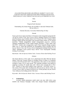 analisis pengaruh bid-ask spread, market value, dan variance return