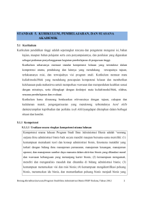 standar 5. kurikulum, pembelajaran, dan suasana akademik