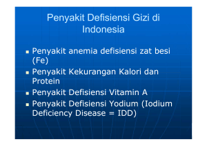 Penyakit Defisiensi Gizi di Indonesia