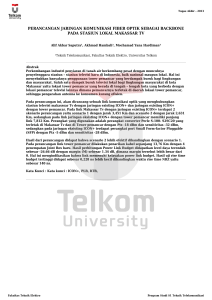 perancangan jaringan komunikasi fiber optik sebagai backbone