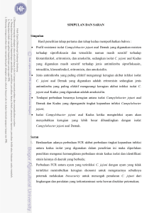 SIMPULAN DAN SARAN Simpulan Hasil penelitian