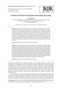 Landasan Filosofis Keterampilan Komunikasi Konseling