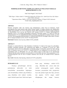 J. Ind. Soc. Integ. Chem., 2014, Volume 6, Nomor 2 1 MODIFIKASI