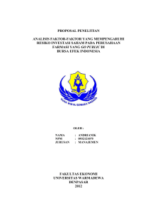 proposal penelitian analisis faktor-faktor yang mempengaruhi resiko