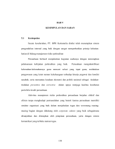 138 BAB V KESIMPULAN DAN SARAN 5.1 Kesimpulan Secara