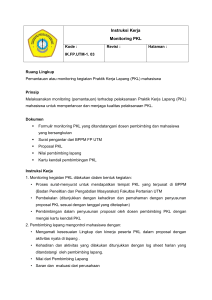 Instruksi Kerja Monitoring PKL - PERTANIAN | Universitas Trunojoyo