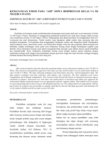 kematangan emosi pada “asd” siswa