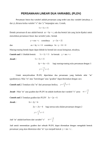 persamaan linear dua variabel (pldv)