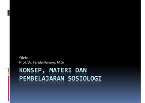 konsep, materi dan konsep, materi dan pembelajaran sosiologi