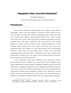 Kegagalan Pasar Asuransi Kesehatan1