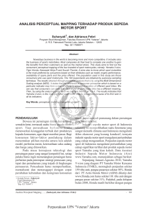 ANALISIS PERCEPTUAL MAPPING TERHADAP PRODUK