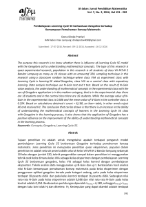 Al-Jabar: Jurnal Pendidikan Matematika Vol. 7, No. 2, 2016, Hal 191