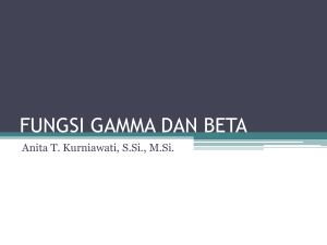 fungsi gama dan beta