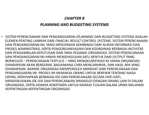 chapter 8 planning and budgeting systems
