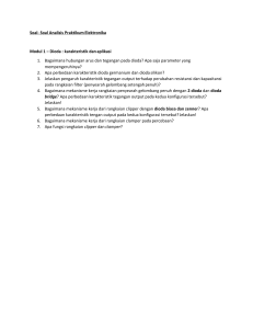 Soal- Soal Analisis Praktikum Elektronika Modul 1 – Dioda