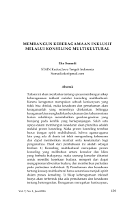 MeMbangun KeberagaMaan InKlusIf MelaluI KonselIng MultIKultural