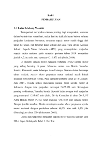 1 BAB 1 PENDAHULUAN 1.1 Latar Belakang Masalah Transportasi