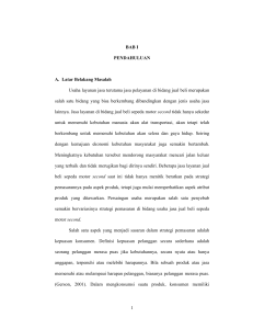 1 BAB I PENDAHULUAN A. Latar Belakang Masalah Usaha