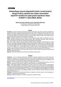 Perbandingan akurasi diagnostik kriteria cornell product dengan