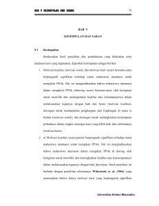 BAB V Kesimpulan dan Saran 79 BAB V KESIMPULAN DAN