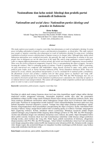 Nasionalisme dan kelas sosial